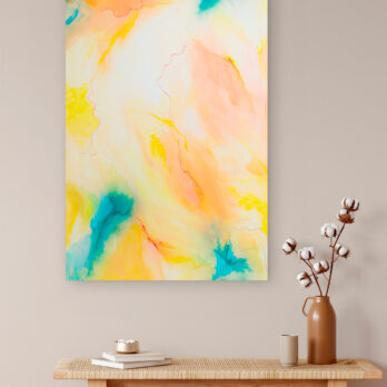 bright coloured wall art