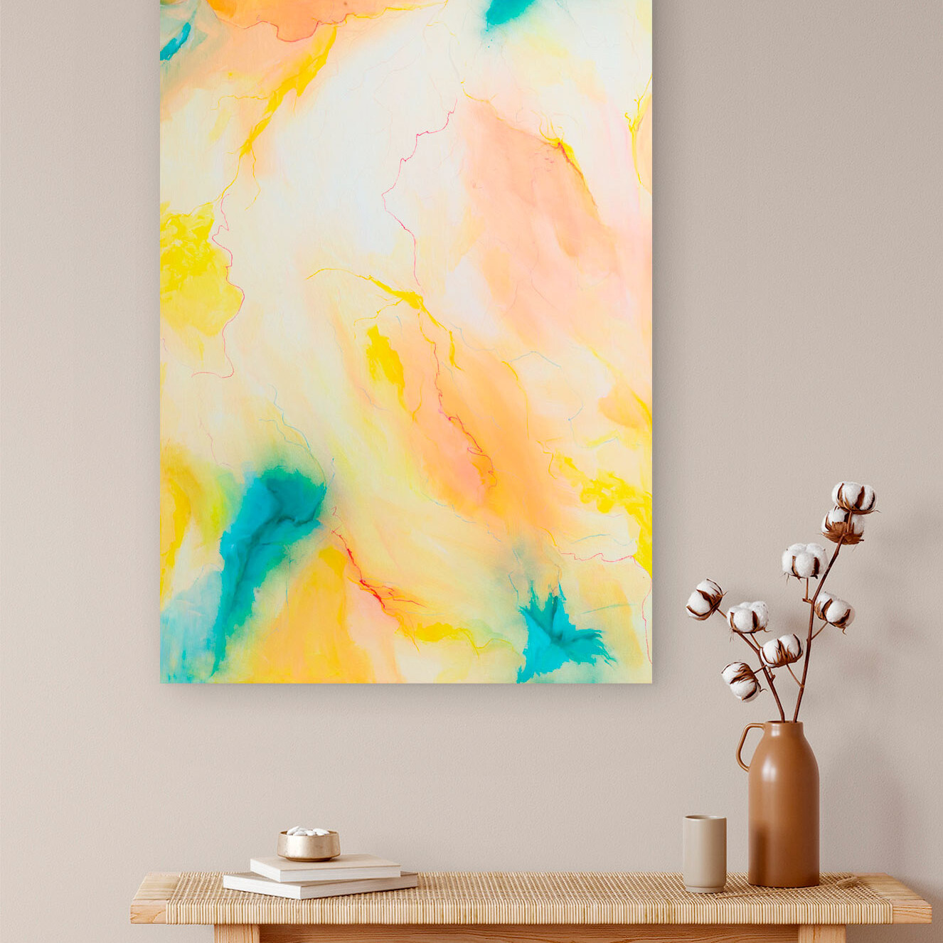 bright coloured wall art